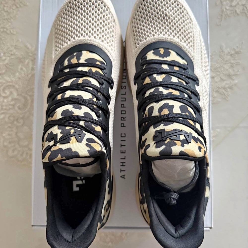 APL Leopard Print Sneakers in Black and Cream
